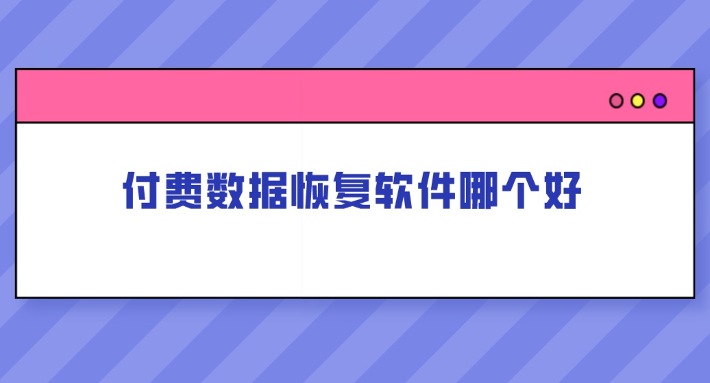 付费数据恢复软件哪个好？好用的数据恢复推荐