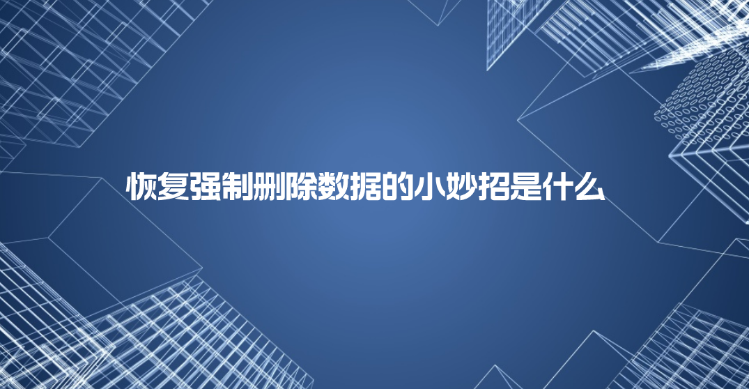 恢复强制删除数据的小妙招是什么？这四个成功率很高