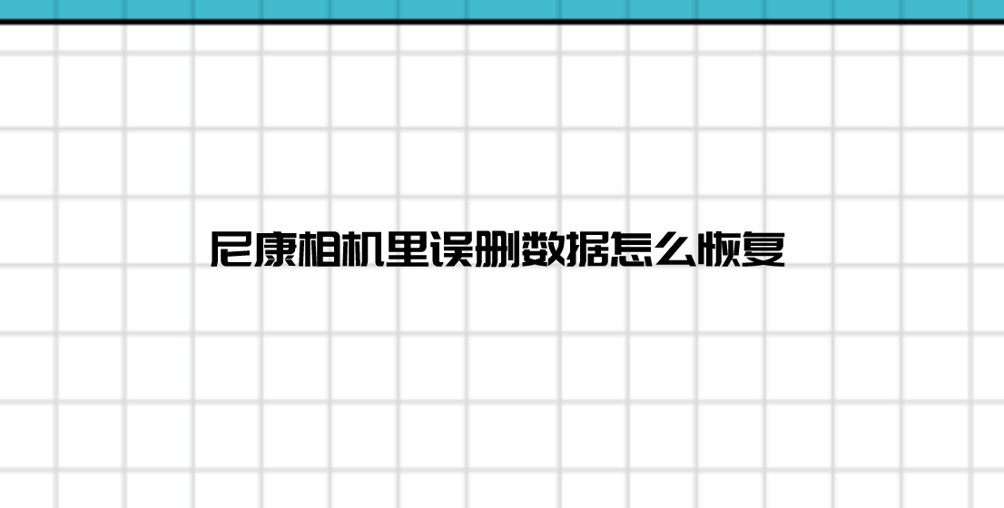 尼康相机里误删数据怎么恢复？有效的恢复方法揭秘