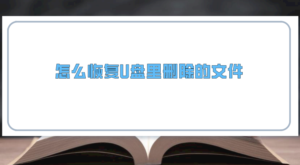 怎么恢复U盘里删除的文件？分享几个简单且效果好的方法