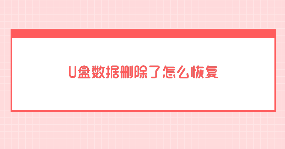 U盘数据删除了怎么恢复？八个高效且效果好的方法