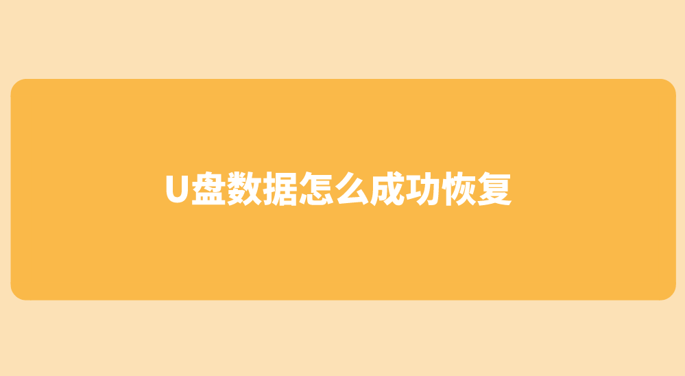 U盘数据怎么成功恢复？分享六个能够轻松做到的恢复方法