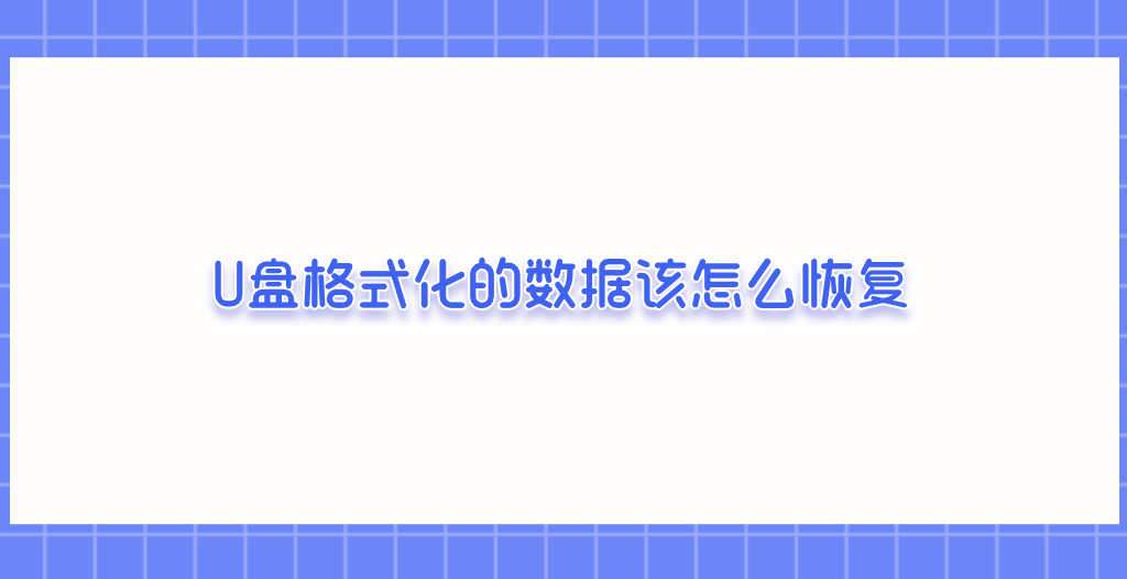 U盘格式化的数据该怎么恢复？分享七个实测很好的方法