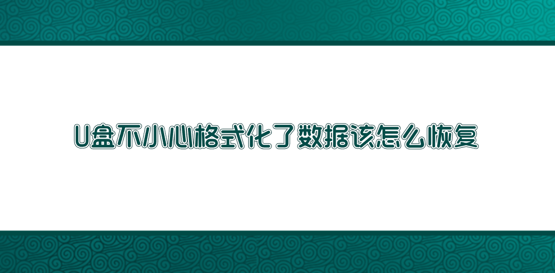 U盘不小心格式化了数据该怎么恢复？详细介绍七个可行的恢复方法